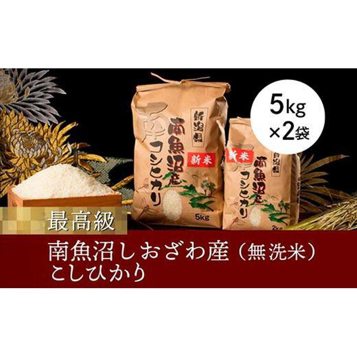 【令和7年産 新米予約】【高級】南魚沼塩沢産こしひかり5kg×2袋(無洗米)【令和7年10月中旬以降発送】【米 お米 こしひかり 南魚沼 米 無洗米 こめ 新潟 米】