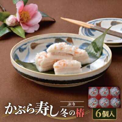 【ふるさと納税】かぶら寿し(ぶり)冬の椿100g×6ケ入【配送不可地域：離島】【1324915】