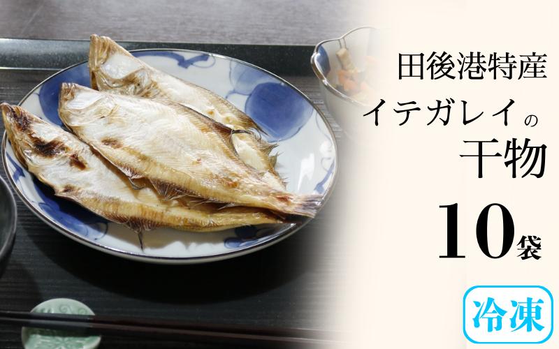 
            田後漁港特産 イテガレイ干物 10個セット 鳥取 岩美 かれい ひもの 日本海 干物【24021】
          