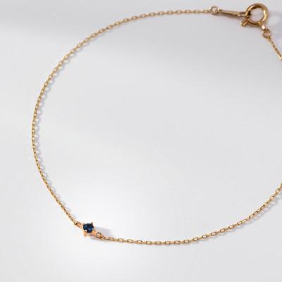 ふるさと納税 大津市 【K10 サファイアブレスレット】9月誕生石 毎日輝く 天然石ジュエリー 10金 イエローゴールド |  | 02