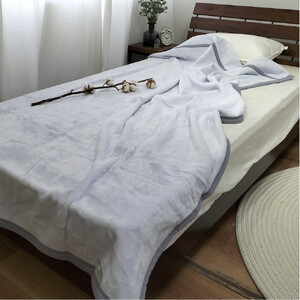 【シングルサイズ】『ほっ』とするやさしい暖かさの綿毛布(140×200cm)×ラベンダー1枚  SH-36902S