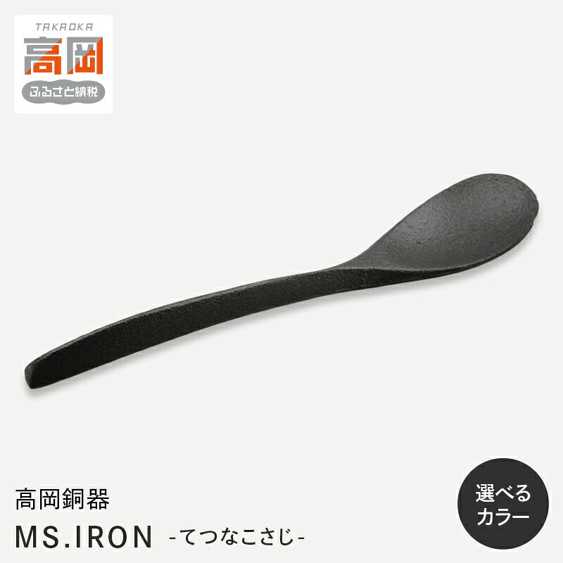 【ふるさと納税】【高岡銅器】ミスアイアン鉄な小匙 ガンブラック メタリックシルバー 選べるカラー 色付け無し モダン おしゃれ 金属 食器 スプーン 富山県 高岡 FAD-2146var