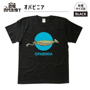 恐竜・古代生物Tシャツ　オパビニア　サイズM（レギュラー）