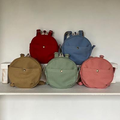 ふるさと納税 下呂市 【CARAVELLE.baby】まんまるリュック 直径20cm(col.サックス)【74-4】 |  | 03