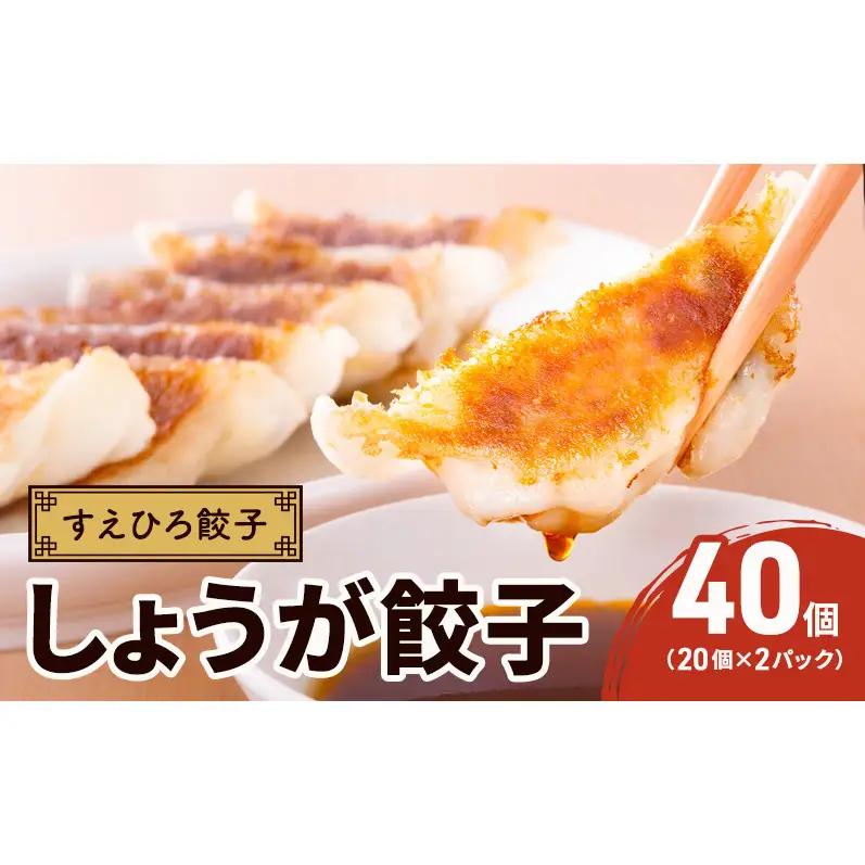 すえひろ餃子 （しょうが餃子） 40個（20個×2パック） タレ・唐辛子付き 餃子 浜松餃子 ギョーザ 冷凍餃子 具沢山 国産 ビールのお供 つまみ 静岡 浜松市