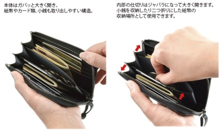 VanNuys ミドルサイズのオールインワンL型ファスナーウォレット ビンテージブラウン