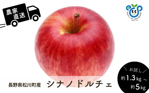 
            【信州松川町産】シナノドルチェ 約1.3kg～約5kg ／9月中旬頃発送開始予定 // 長野県 南信州  減農薬栽培 りんご シナノドルチェ エコファーマー認証 HF
          