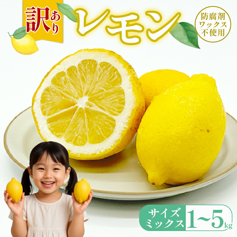 【ふるさと納税】 訳ありレモン 5kg ワックス 防腐剤不使用 サイズミックス カラーミックス グリーンレモン イエローレモン 柑橘 傷 不揃い レモン 檸檬 れもん サイズミックス 規格外 常温 愛南町 青果市場 愛媛県 発送:2025年9月〜(なくなり次第終了)