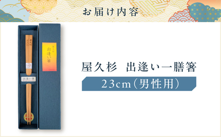 屋久杉 出逢い 一膳 箸 男性用（ 23cm ） K042-007_2