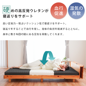 体圧分散バランスマットレス １台 （ハード）バランスタイプ ネイビー シングルサイズ 圧縮梱包