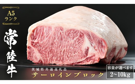 
                  《 選べる 重量 》 常陸牛 A5 等級 サーロイン ブロック ( 茨城県共通返礼品 )  ステーキ 黒毛和牛 国産黒毛和牛 和牛 国産 牛肉 牛 お肉 肉 ひたち牛
                