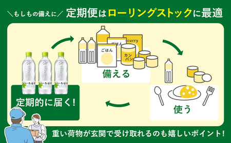 【定期便6ヶ月コース】 い・ろ・は・す 阿蘇の天然水 540ml×48本 いろはす 天然水 水 ミネラルウォーター 防災