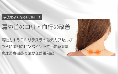 管理医療機器 純チタン永久磁気ネックレス PURE LOOP OZ リングタイプ 45cm（ブラックIP）