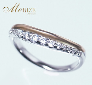 指輪 天然 ダイヤモンド 0.18ct Agn_sアニェス【pt950/K18PG】SIクラス r-132（KRP）M33-1410