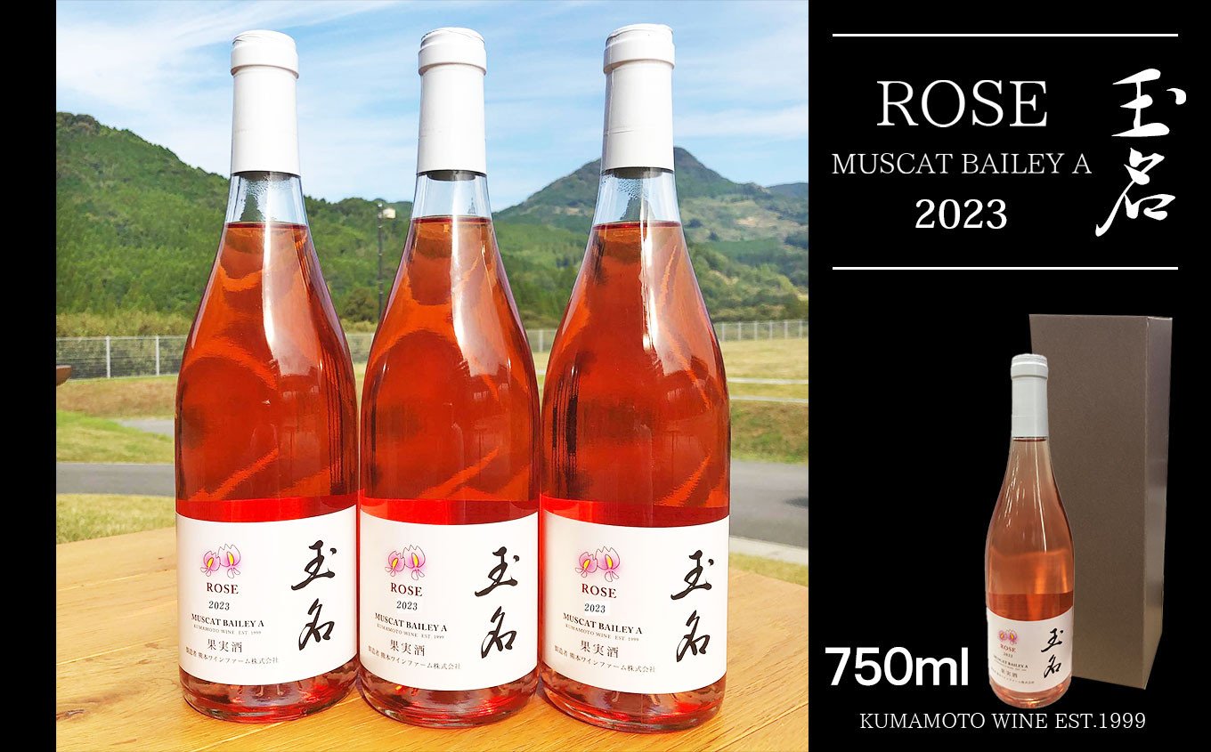 
            玉名 マスカット ベーリーA ロゼ 2023 ｜ ワイン ぶどう 熊本県 玉名市 くまもと たまな
          