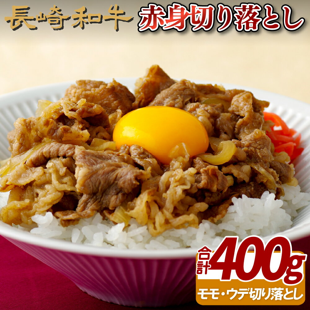 【ふるさと納税】長崎和牛 霜降 赤身 バラ切り落とし 約400g 赤身肉で霜降とのバランスの良い部分を厳選 牛丼・カレー・肉じゃがなどに 冷凍 最高級 ギフト 贈答 のし お中元 御中元 お歳暮 御歳暮 和牛 牛肉 黒毛和牛 焼肉 BBQ