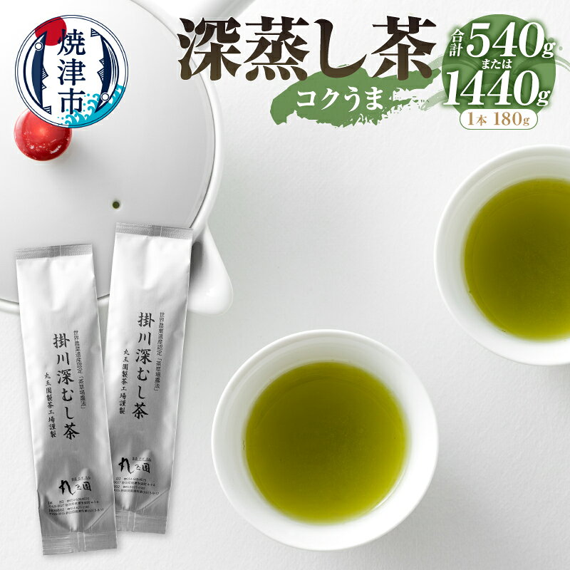 【ふるさと納税】 【選べる内容量】 お茶 緑茶 掛川茶 日本茶 深蒸し茶 各180g 3本 8本 掛川東山産 ご家庭用 健康 静岡 セット コクうま 茶さじ 焼津 a13-166 a34-051