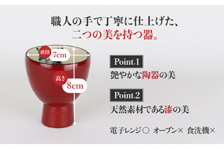 【美濃焼】漆陶 酒器セット 根来【宗山窯】【TOKI MINOYAKI返礼品】 食器 おちょこ とっくり 酒器 杯 お猪口 御猪口 徳利 漆 呉須 染付 工芸品 職人 赤 レッド 陶器 送料無料[MB