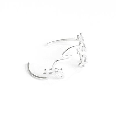 ふるさと納税 静岡市 【國廣沙織×三代目板金屋】Hiraganaバングル　ありがとう　シルバーMサイズ　1個 |  | 02