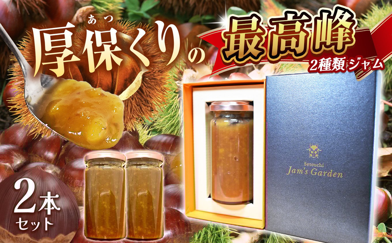 
            期間限定 最高峰シリーズ 「 ローズクラウン 」 2種の 厚保くり ジャム 210ｇ瓶×2本 先行予約 (2025年10月頃より発送予定) ｜ 厚保 栗 くり クリ プレーン  ジャム シロップ  食品 パン  美祢市 美祢 山口
          