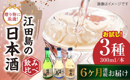 【全6回】日本酒 お試し飲み比べセット300mL×3種 日本酒[XAF033]