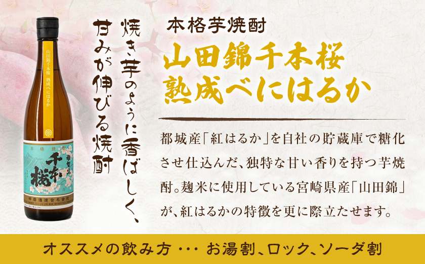 【柳田酒造】山田錦千本桜・母智丘千本桜(25度)720ml×2本 ≪みやこんじょ特急便≫_AA-0751