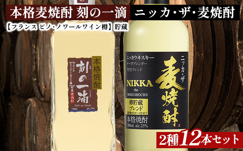 
アサヒビール　麦焼酎　2種12本セット｜むぎ焼酎　ロック　お湯割り　水割り　ストレート　ソーダ割り　ギフト　送料無料
