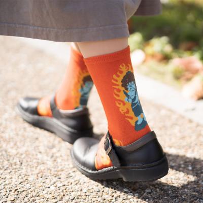 ふるさと納税 大和高田市 仏下-ぶつした-お不動ソックスMサイズ・オレンジ