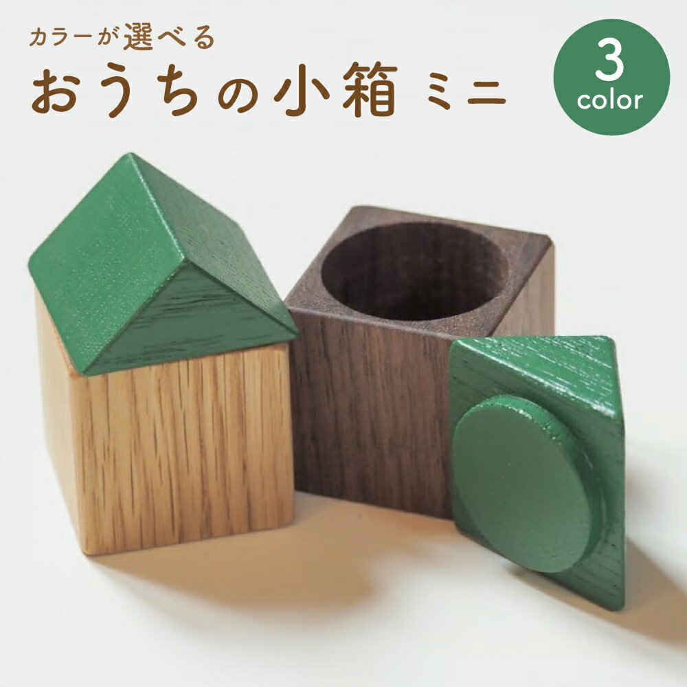 【ふるさと納税】＜選べる種類（木材・カラー）＞お家の小箱（ミニ） タモ ブラックウォルナット 赤 青 緑 おうち型 小物入れ アクセサリー入れ 収納 貯金箱 雑貨 家具 インテリア 北海道 北広島市加工 送料無料
