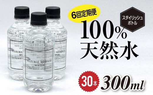 
[2020H3]【6回定期便】南阿蘇村天然水300mlペットボトル×30本（スタイリッシュラベル）
