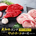 【ふるさと納税】大和牛・ヤマトポークのステーキセット 1キロ以上 牛肉 ブランド豚肉 特上和牛 ステーキ 肉 国産牛肉 焼肉 焼き肉 とんかつ ふるさと肉 人気牛肉 豚肉 ステーキ肉 ランプ ロース 牛肉 和牛 牛肉 豚肉 ブランド豚肉 豚肉 なら 奈良県 奈良市