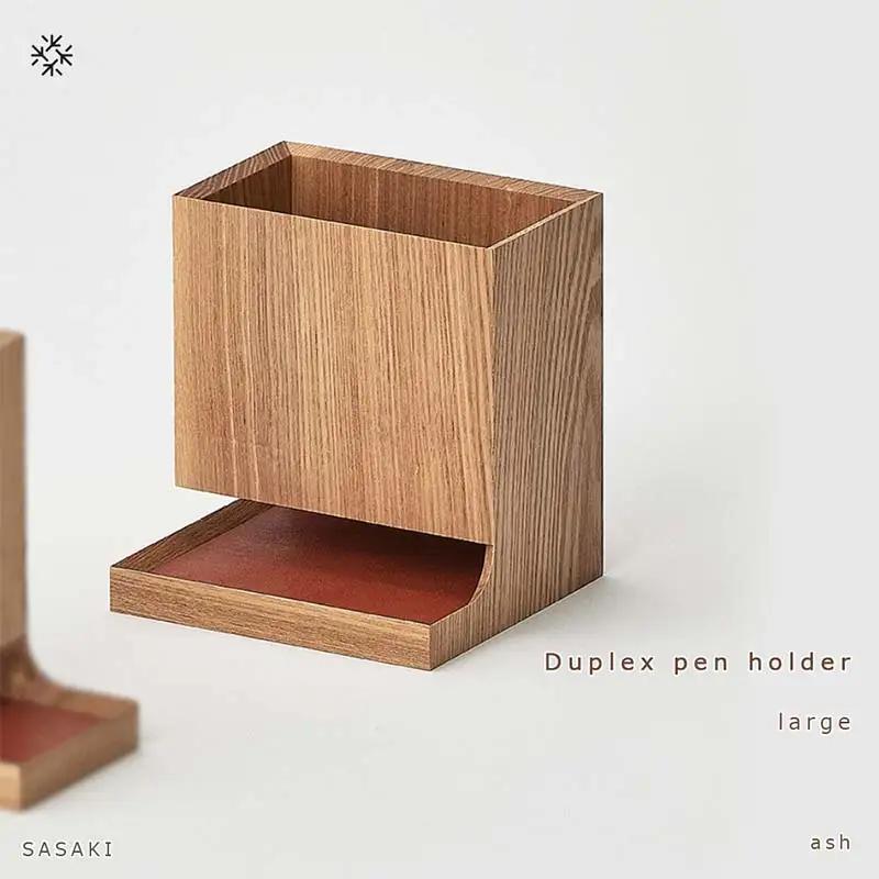 木製ペン立て Duplex pen holder（デュプレックスペンホルダー） large ash／SASAKI HOKKAIDO WOOD F6S-382
