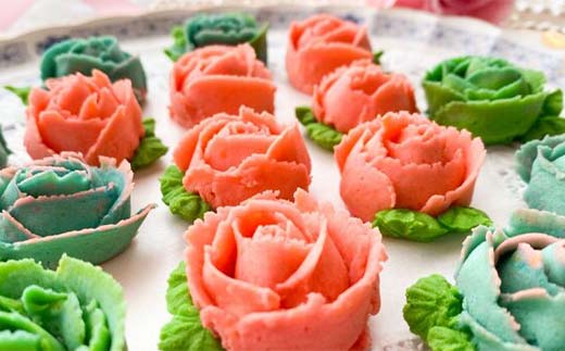 上生菓子のような食感！あんフラワークッキー10個入り 洋菓子 焼き菓子 お菓子 お花形 贈り物 プレゼント プチギフト 福島県 伊達市  クッキー スイーツ お茶菓子 お茶請け おやつ 菓子 食品 F