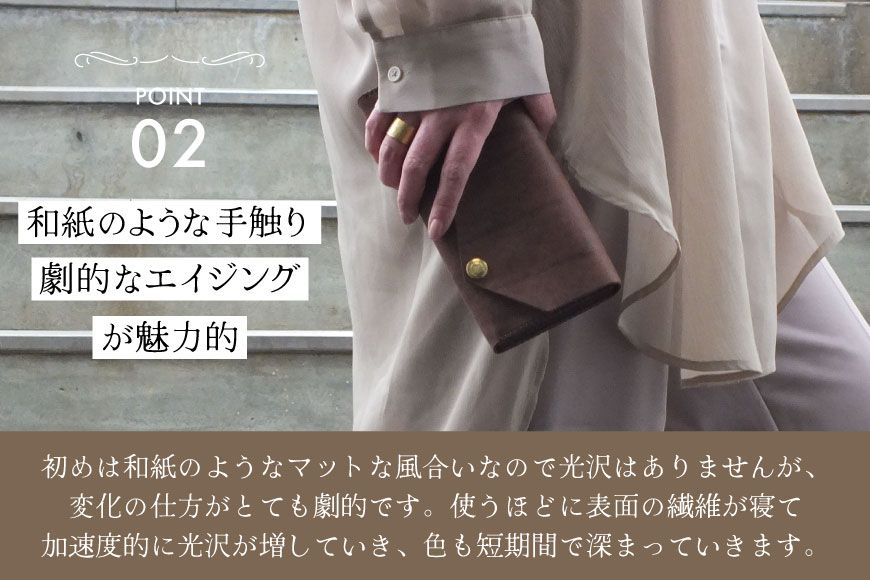 長財布 レディース レッド [FUCHA 石川県 志賀町 CJ5013-e] Long Wallet III イタリアンレザー プエブロレザー ハンドメイド 手縫い 革製品 本革
