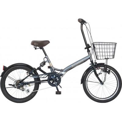 ふるさと納税 四日市市 パンクしないオリタタミ自転車20型6段変速リアサス付　チャコール