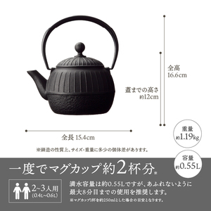 南部鉄器 急須 千草 0.55L 【OIGEN 作】 伝統工芸品 キッチン用品 食器 日用品 雑貨[Z0034]