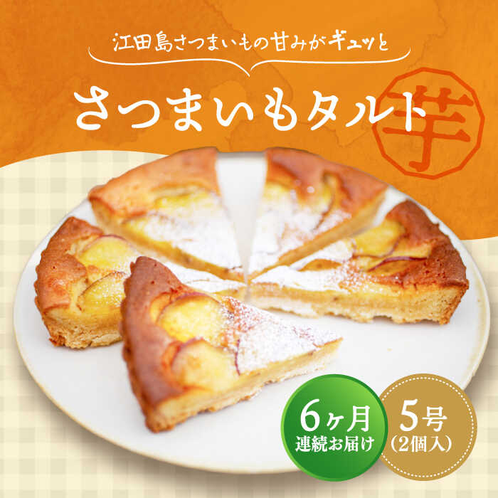 【ふるさと納税】【全6回定期便】さつまいも 芋 てくてくのさつまいもたると ホール5号× 2個セット 人気 お菓子 スイーツ 美味しい 和菓子 ギフト プレゼント 江田島市/峰商事合同会社[XAD071] さつまいも 芋 サツマイモ やきいも スイーツ お菓子