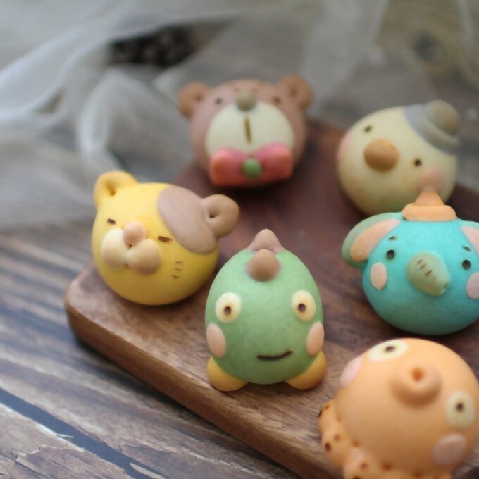 【ふるさと納税】ベイビー どうぶつまんじゅう＆あんフラワークッキー 食べられるお花！あんこのお花！【風呂敷ラッピング】　和菓子（計20個）_DC-013