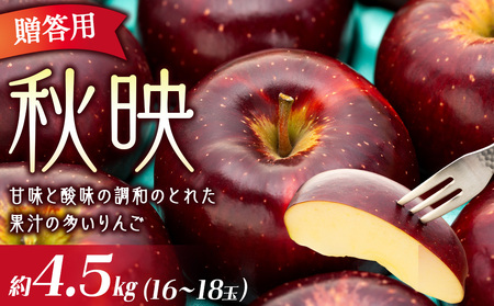秋映 4.5kg 16〜18玉 りんご 秋映