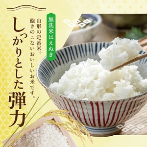 SJ0042　【6回定期便】令和7年産 無洗米 はえぬき　5kg×6回(計30kg) KN