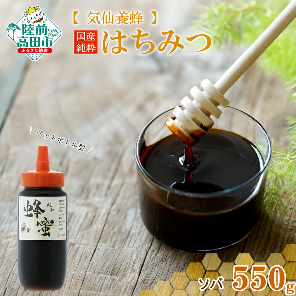 【ふるさと納税】国産 純粋 はちみつ 〈 ソバ 〉 550g ×1個 [ 蜂蜜 ハチミツ そば 無添加 天然 スイーツ お菓子 パンケーキ 調味料 濃厚 おすすめ 人気 常温 栄養 満点 ギフト 贈答品 贈り物 岩手 陸前高田 気仙養蜂 ]★