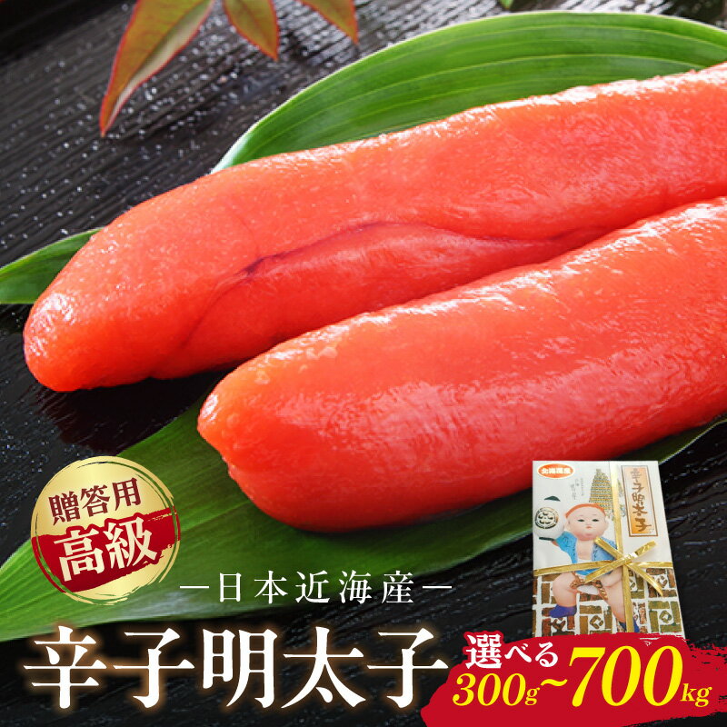 【ふるさと納税】＼選べる内容量！／宮近 日本近海産 高級辛子明太子 約300g 約700g 贈答用 家庭用 一本物 国産 明太子 めんたいこ 辛子明太子 魚介 海鮮 魚卵 ご飯のお供 おかず おつまみ 冷凍 福岡 中間市 ふるさと納税 明太子