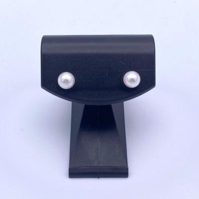 ふるさと納税 長崎市 あこや真珠　ピアス(5.0-5.5mm)(K18)