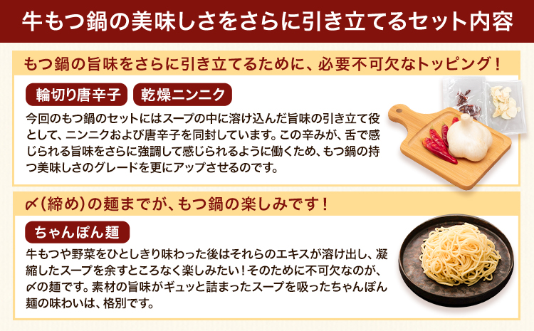 もつ鍋 お手軽セット 10人前 (2人前×5セット) 醤油味  国産牛小腸100％使用 送料無料《7-14日以内に出荷予定(土日祝除く)》 牛もつ 唐辛子 ニンニク セット 博多 国産 ヤマタカ醤油 