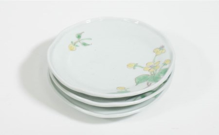 【波佐見焼】小花紋 小皿 3枚セット 食器 皿 【藍水】 [GB37]  波佐見焼
