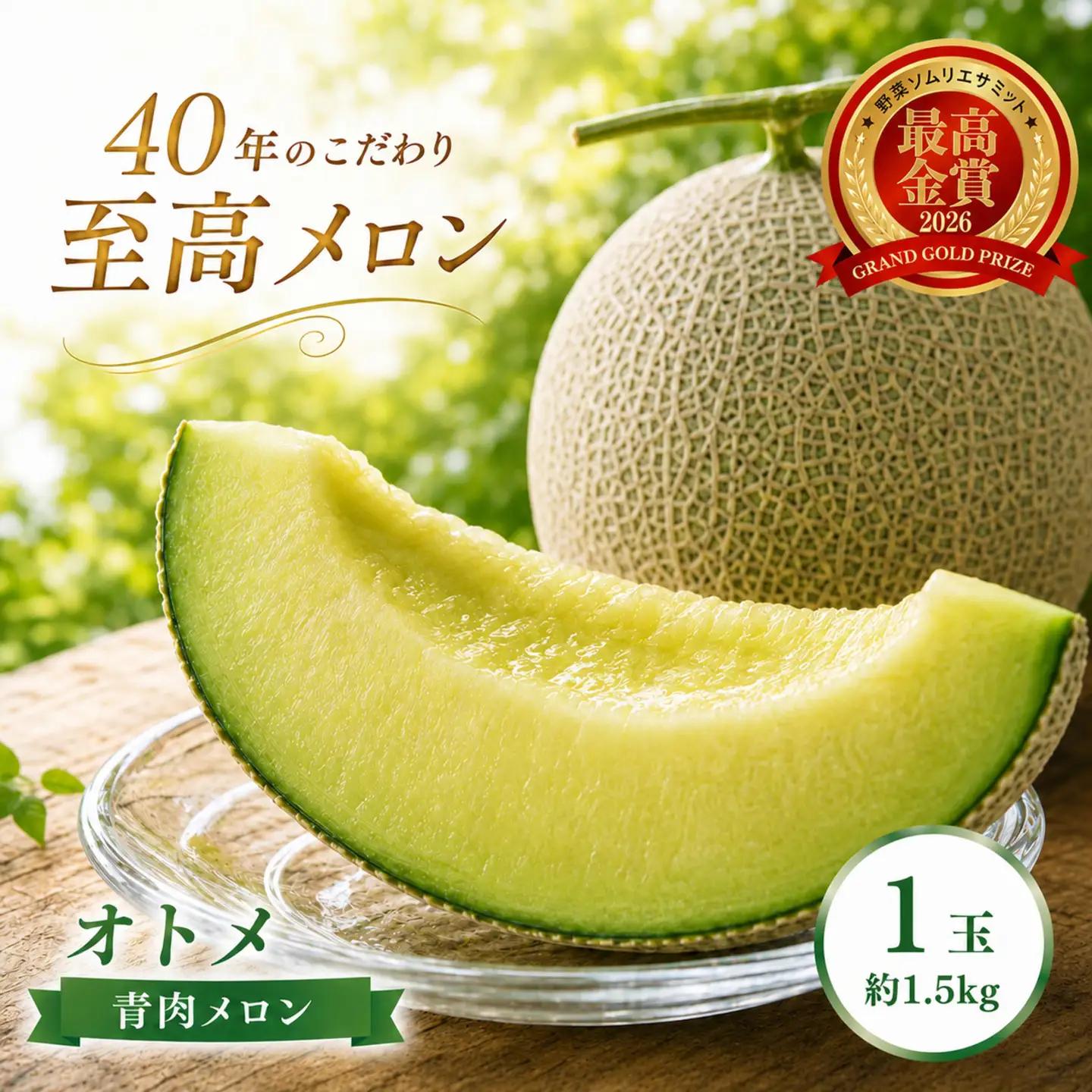 【2027年 先行予約】オトメ 1玉(約1.5kg) | 完熟 果物 メロン