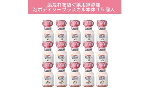 肌荒れを防ぐ薬用無添加　泡ボディソープ　ラスカル本体15個入　＜無添加生活シリーズ＞ ※離島への配送不可