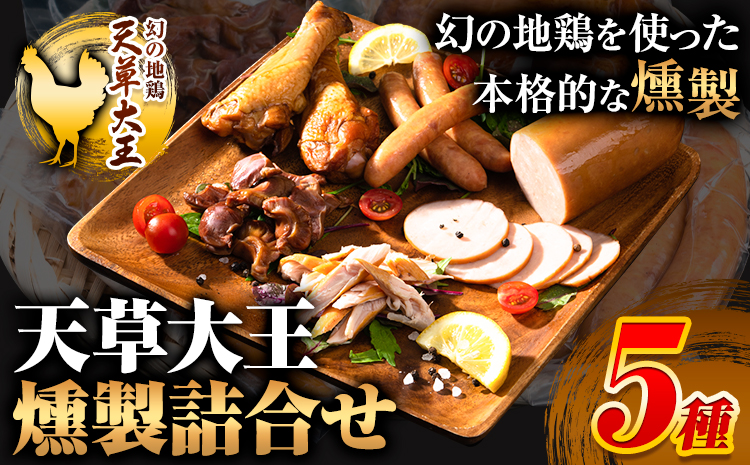 【幻の地鶏】天草大王燻製詰合せ 5種 大海水産株式会社《45日以内に出荷予定(土日祝除く)》燻製 地鶏 鶏肉---sms_cadkt_45d_23_11500_5i---