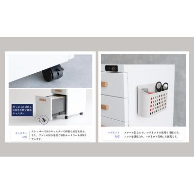 ふるさと納税 加西市 デスクワゴン 鍵付き キャスター付き 3段 完成品 ブラック[No5698-2232] |  | 03