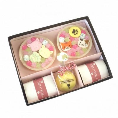 ふるさと納税 宇治田原町 《京の老舗》かわいい和スイーツ「ねこもにゃか」3箱セット